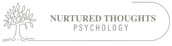 Nurtured Thoughts Psychology Logo with link text